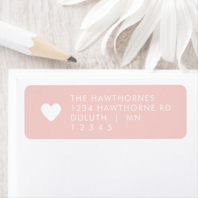 Pink Heart Return Address  (Insitu)