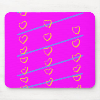 Pink Heart Scroll Mouse Pad