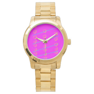 Pink Heart Scroll Watch