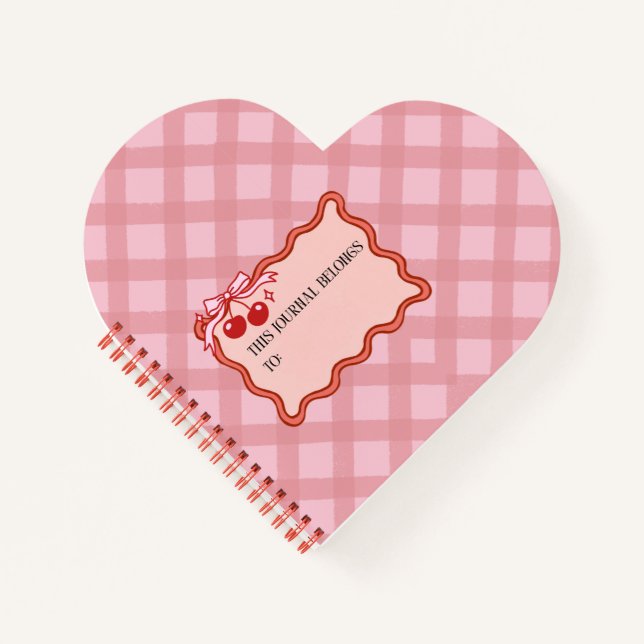 Pink Heart Shaped Notebook (Front)