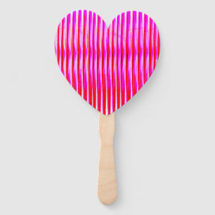 Pink Heart Shaped Set of Fans