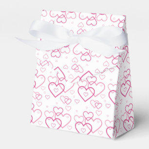 Pink Heart Shapes Pattern - Valentine's Day Favour Box