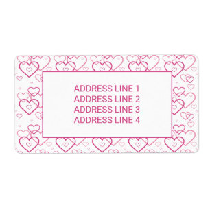 Pink Heart Shapes Pattern With Custom Text