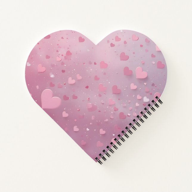 Pink Heart Shower Notebook (Back)