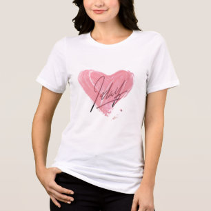 Pink Heart Signature Women’s T-Shirt Tri-Blend Shirt