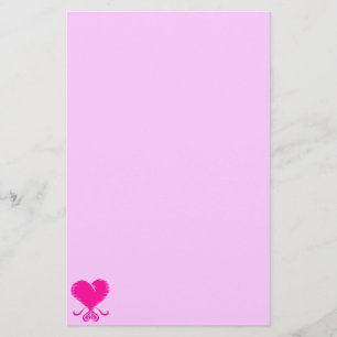 Pink Heart Stationery