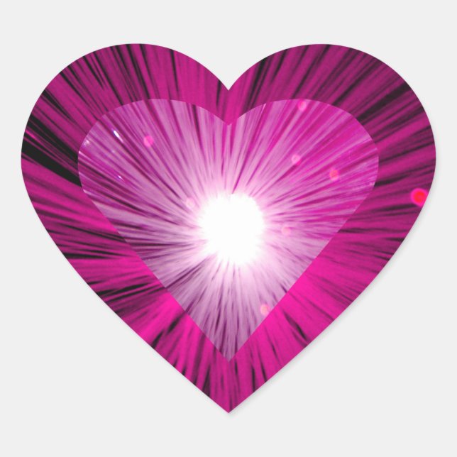 Pink Heart sticker heart shape (Front)