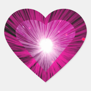 Pink Heart sticker heart shape