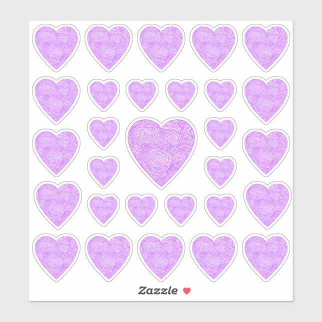 Pink Heart Stickers (Sheet)