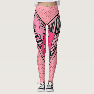 Pink Heart Stretch Pants - Juniors & Women's Sizes