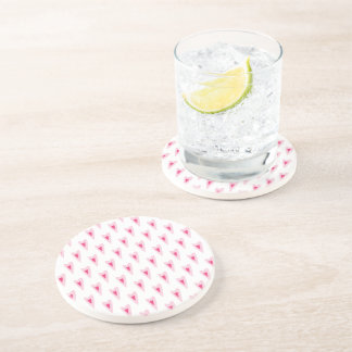 Pink Heart Valentines Water Bottle Coaster