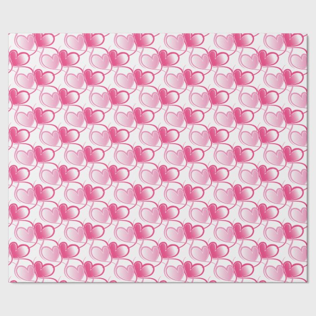 Pink Heart Wrapping Paper (Seam)