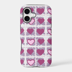 Pink Hearts and Squares Love Xoxo
