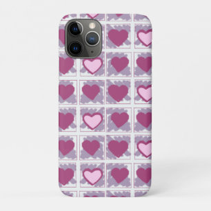 Pink Hearts and Squares Love Xoxo Case-Mate iPhone Case