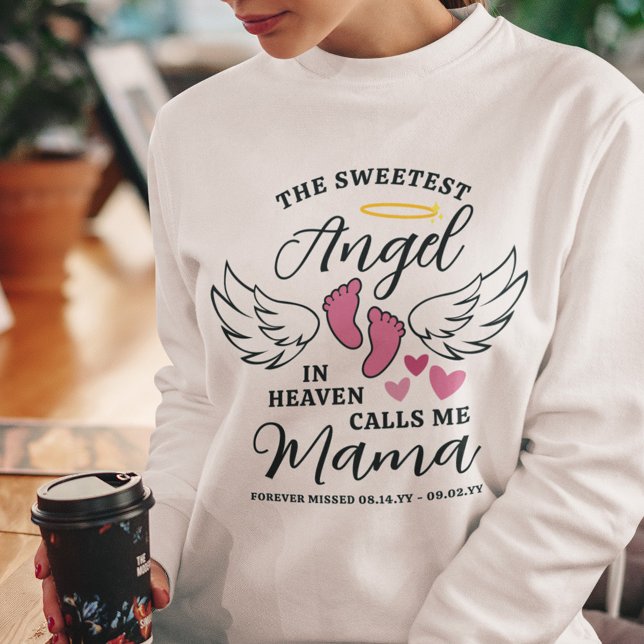 PInk Hearts Angel Calls Me Mama Loss of Daughter T-Shirt (Creator Uploaded)