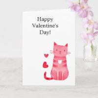 Pink Hearts Cat