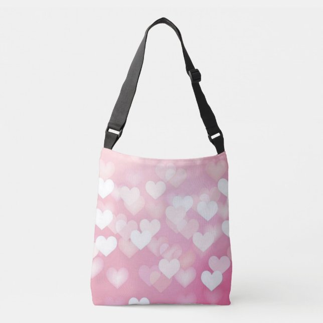 Pink Hearts Crossbody Bag (Front)