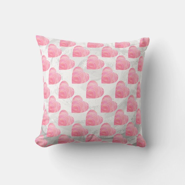 Pink Hearts Cushion (Front)