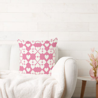 Pink hearts cushion