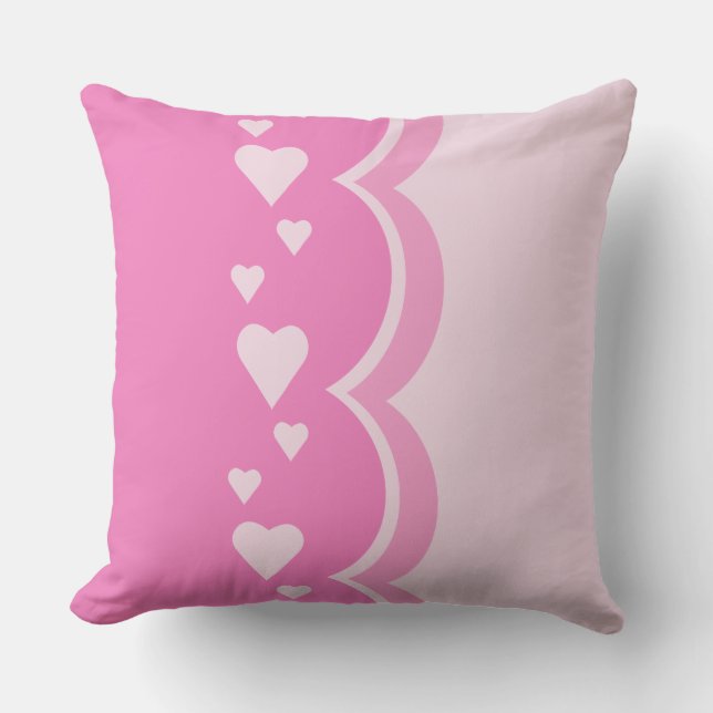 Pink Hearts Cushion (Front)