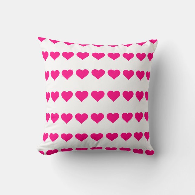 Pink hearts cushion (Front)