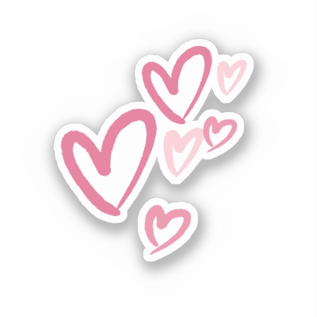 Pink Hearts Cute Doodle (Front)