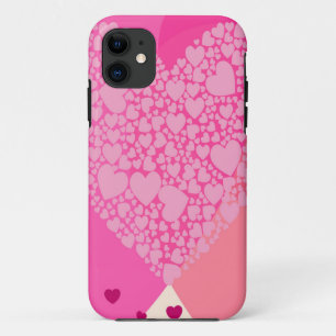 Pink Hearts for St Valentine's iPhone 11 Case