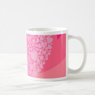 Pink Hearts for St Valentine's Coffee Mug