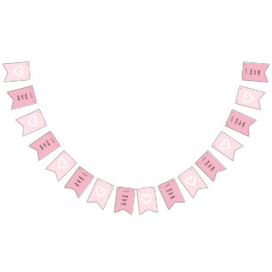 Pink Hearts girl Bachelorette Party Bunting