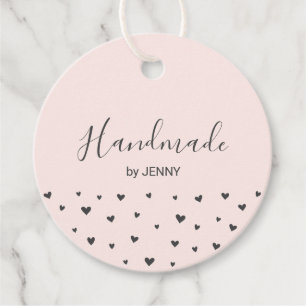 Pink Hearts Handmade, Craft Package Tag