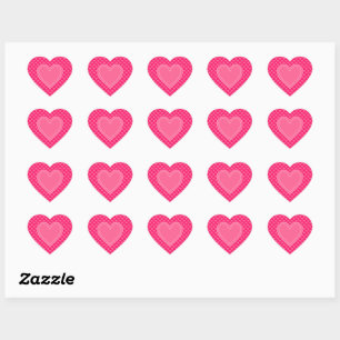 Pink Hearts Heart Sticker
