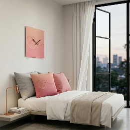 Pink Hearts Home Pillow