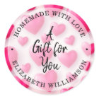 Pink Hearts Homemade with Love