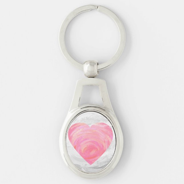 Pink Hearts Key Ring (Front)