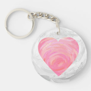 Pink Hearts Key Ring