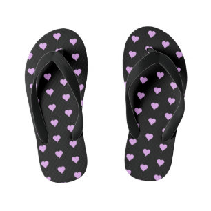 Pink Hearts Kid's Jandals