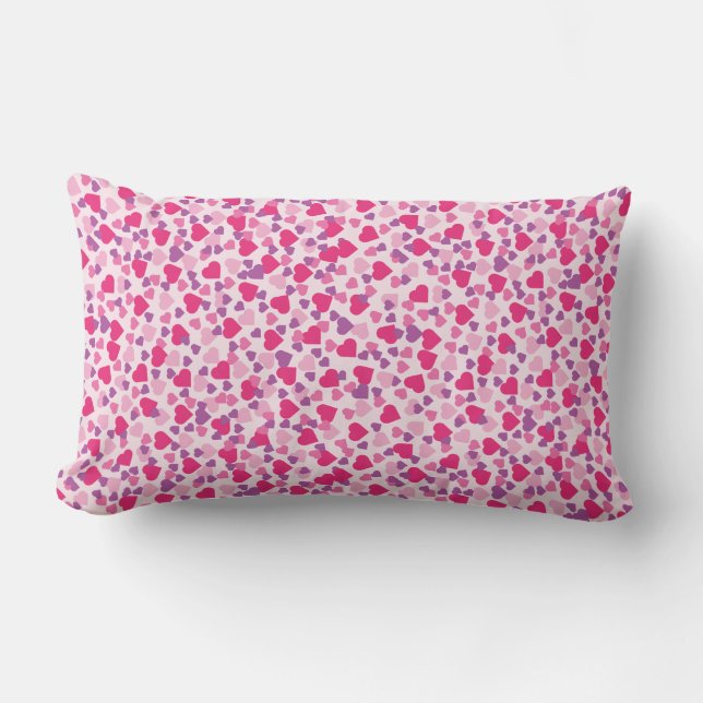 Pink Hearts Love Pillow (Front)