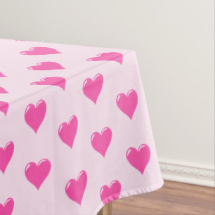 Pink Hearts - Love Tablecloth