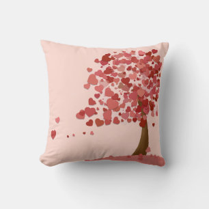 Pink Hearts - Love Tree Cushion