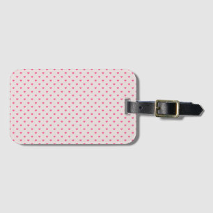 Pink hearts luggage tag