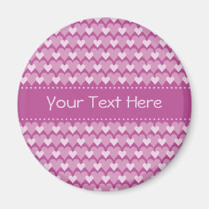 Pink Hearts magnet, customise Magnet