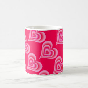Pink hearts mug