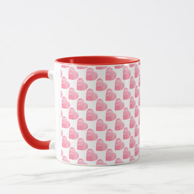 Pink Hearts Mug (Left)
