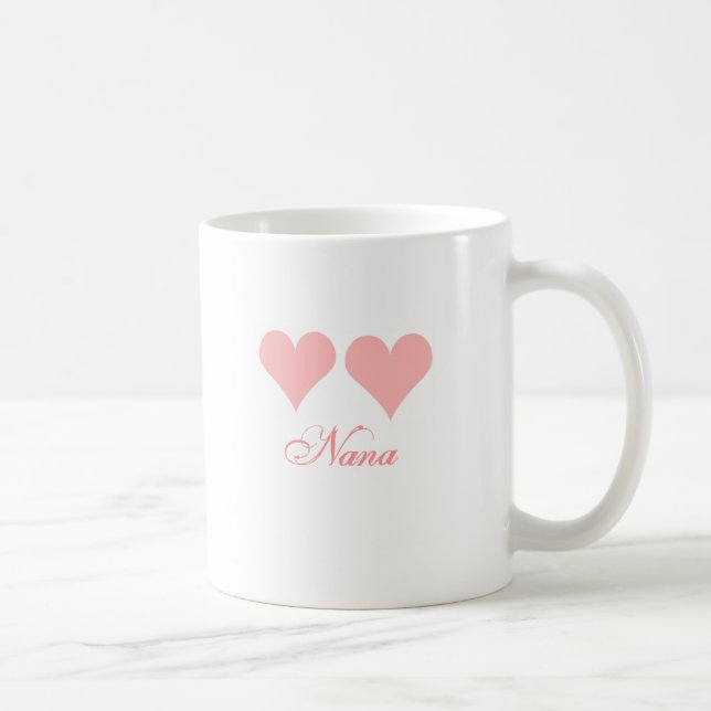Pink hearts Nana mug (Right)