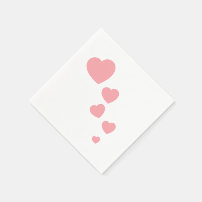 Pink Hearts Napkin (Corner)