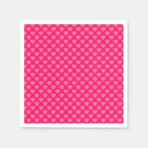 Pink Hearts Napkin