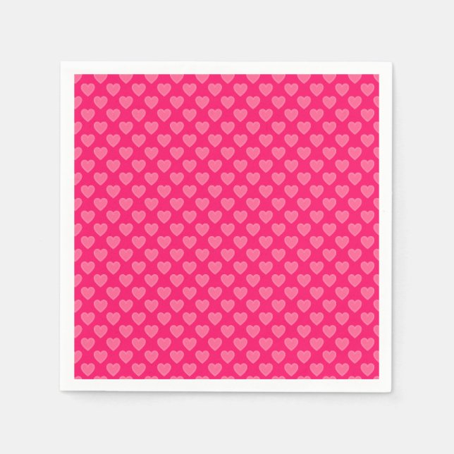 Pink Hearts Napkin (Front)