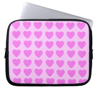 Pink Hearts Neoprene Laptop Sleeve