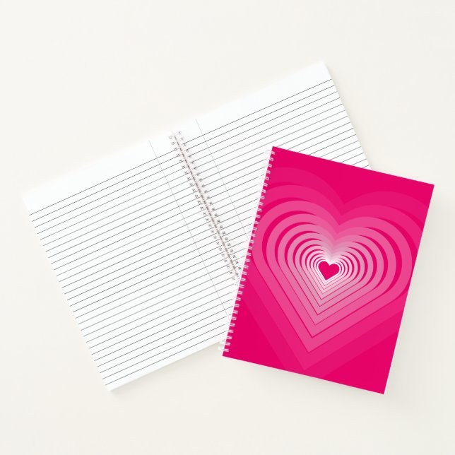 Pink Hearts Notebook Gift (Inside)