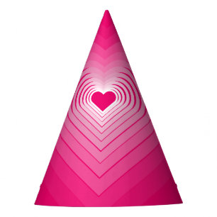 Pink Hearts Party Hat